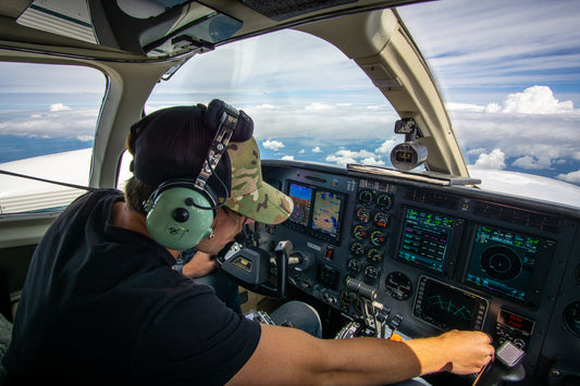 Evan Luft flying the cessna conquest 1 northern canada flight training